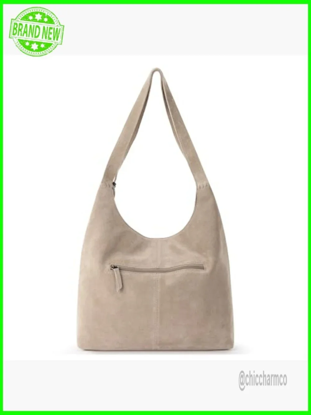 Large Leather Hobo Bag with Double Shoulder Straps for Everyday & Travel